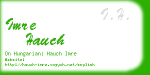 imre hauch business card